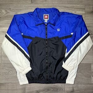 90s Vintage Wilson Zip-Up Windbreaker Jacket
